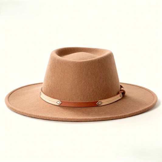 Wool Felt Flat Top Hat