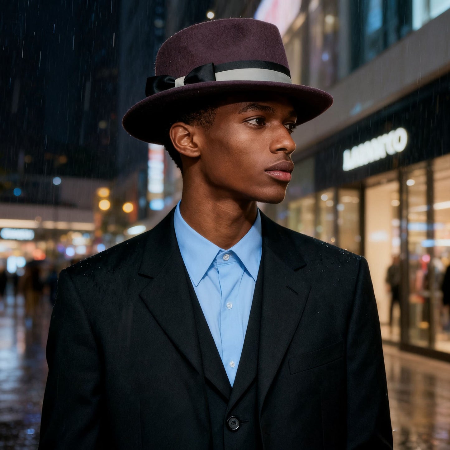 Wool Felt Men Vintage Trilby Hat