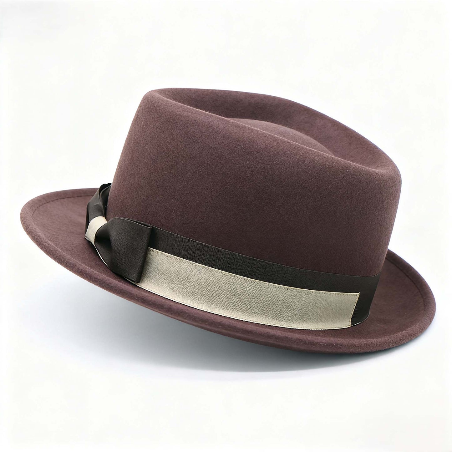 Wool Felt Men Vintage Trilby Hat