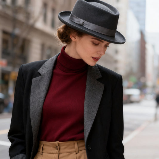 Wool Felt Pork Pie Hat