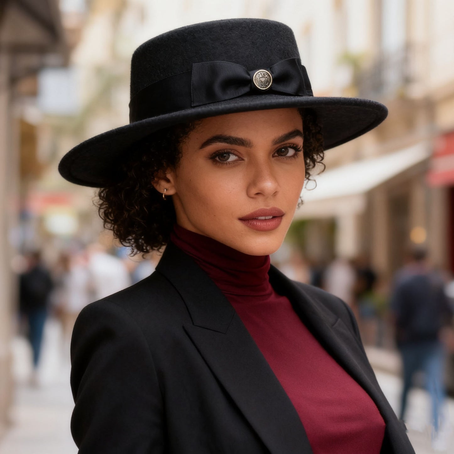 Wool Felt Women Derby Hat