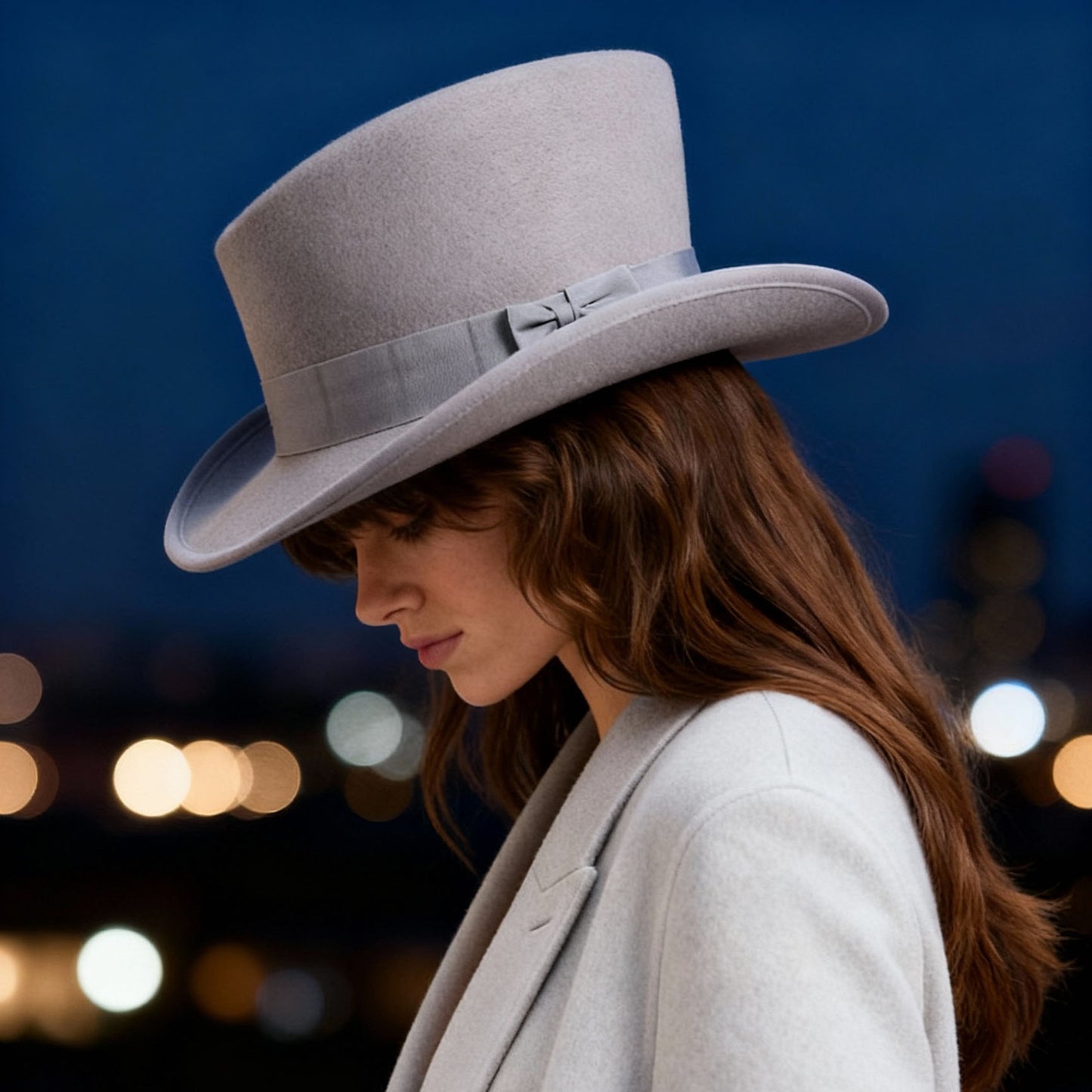 Wool Felt Women Top Hat